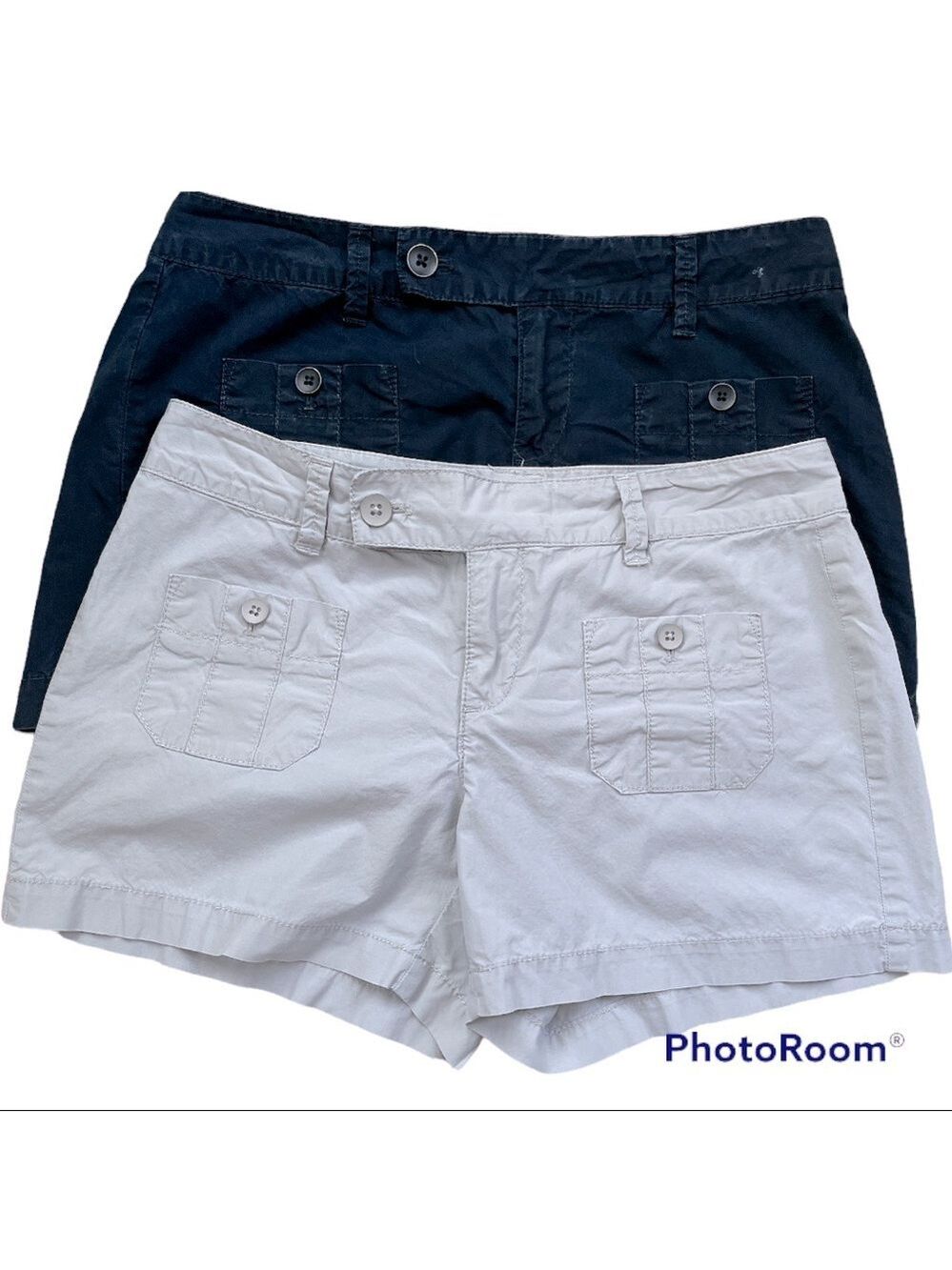 2 Pair Ann Taylor Loft 4” Cargo Shorts Size 0